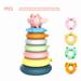 CHUANK 7 Rings Stacking Rings Soft Toys for Babies 6 Months and up Old Girls Boys - Toddlers Sensory Educational Montessori Baby Blocks - Developmental Teething Learning Stacker