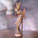 World Menagerie Donateli Goddess Sri Pudak Wood Figurine Wood in Brown/Gray | 11.5 H x 4.3 W x 3.2 D in | Wayfair 53721