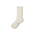 Men's Modern Rib Calf Socks - Soft White - Large - Bombas