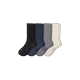 Women's Modern Rib Calf Sock 4-Pack - Soft White Black Mix - Large - Bombas