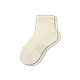 Women's Modern Rib Quarter Socks - Soft White - Large - Bombas