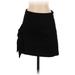 Zara TRF Casual Wrap Skirt Mini: Black Print Bottoms - Women's Size Small