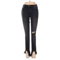 Hidden Jeans Jeans - Mid/Reg Rise Skinny Leg Denim: Black Bottoms - Women's Size 26 - Black Wash