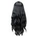 DOPI Wig Curly Female Big Wave Black Liu Sea Water Ripple Long Curly Hair High Temperature Silk Wig Headgear