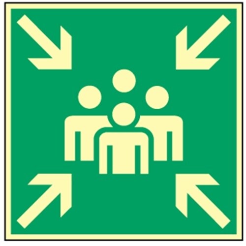 Schild Sammelstelle, Kunststoff, langnachleuchtend, 160-mcd, 300x300 mm Image