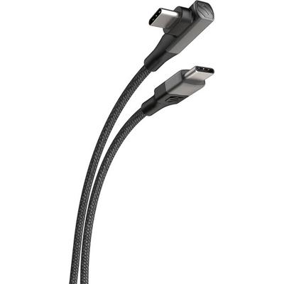 Scosche StrikeLine RA Premium Black 6FT USB-C Right Angle Cable