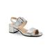 Women's Laila Heeled Sandal by Trotters in Pewter Metallic (Size 10 1/2 M)