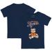 Infant Tiny Turnip Navy Detroit Tigers Girl Teddy T-Shirt