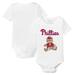 Infant Tiny Turnip White Philadelphia Phillies Teddy Boy Bodysuit