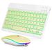 UX030 Lightweight Keyboard and Mouse with Background RGB Light Multi Device slim Rechargeable Keyboard Bluetooth 5.1 and 2.4GHz Stable Connection Keyboard for TCL Stylus