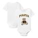 Infant Tiny Turnip White Pittsburgh Pirates Girl Teddy Bodysuit