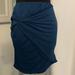 Free People Skirts | Free People Twist Mini Skirt | Blue | Ruched | Twist Front | Sz Small Petite | Color: Blue | Size: Sp