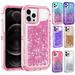 Glitter Case Compatible for iPhone 14 iPhone 14 Pro Max Waterfall Liquid Sparkling Quicksand Clear Protective Case