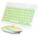 UX030 Lightweight Keyboard and Mouse with Background RGB Light Multi Device slim Rechargeable Keyboard Bluetooth 5.1 and 2.4GHz Stable Connection Keyboard for Apple iPhone 13 Pro Max