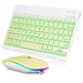 UX030 Lightweight Keyboard and Mouse with Background RGB Light Multi Device slim Rechargeable Keyboard Bluetooth 5.1 and 2.4GHz Stable Connection Keyboard for T-Mobile REVVL V+ 5G