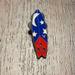 Disney Accessories | Disney Parks Sorcerer Mickey Pattern Surf Board Hidden Mickey Pin Trader 2018 | Color: Blue/Red | Size: Os