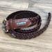 Columbia Accessories | Columbia Braided Leather Belt With Fly Fishing Metal Embellishments - Size 34 | Color: Brown | Size: 34