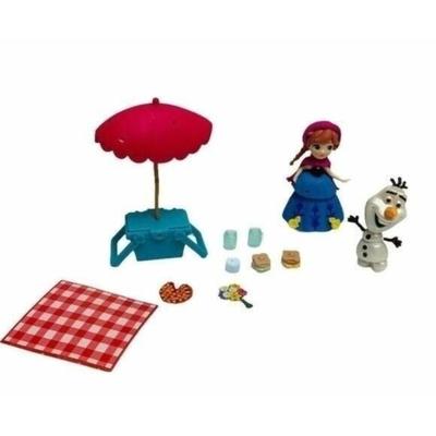 Disney Toys | Disney Frozen Little Kingdom Anna And Olaf Figurines Summer Picnic Playset | Color: Blue/Pink | Size: Playset