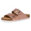 Pantolette TAMARIS, Damen, Gr. 37, rosa (roségoldfarben), Lederimitat, casual, Schuhe, Sommerschuh, Schlappen mit gepolstertem Fußbett