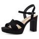 High-Heel-Sandalette TAMARIS Gr. 38, schwarz Damen Schuhe Sandaletten