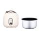 Shanrya Electric Rice Cooker, Mini Rice Cooker Circulation Heating Plastic for Kitchen (White)