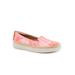 Wide Width Women's Accent Slip-Ons by Trotters® in Coral Multi (Size 7 W)