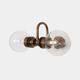 Ness Double Glass Globe Bathroom Wall Light With Swan Neck Ip65