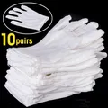 Gants de travail en coton blanc 5/10 paires pour mains sèches manipulation de Film de SPA de