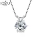 IOGOU – collier avec pendentif en diamant Moissanite couleur D 1.0 – 2.0carat en argent Sterling