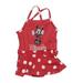 Disney One Piece Swimsuit: Red Polka Dots Sporting & Activewear - Size 12 Month