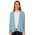 STREET ONE Damen A253506 Strickjacke, Milky Jade Melange, 38