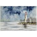 Winter Blue Marblehead Lighthouse Watercolor Art Floor Mat Welcome Mat Bath Rugs Non-Slip&Absorbent Front Door Mat Washable Floor Doormat for Entryway Patio Porch 16x24inch