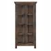 Gracie Oaks Colucci 71" Tall Solid Wood 2 - Door Accent Cabinet Wood in Brown/Gray | 71 H x 35 W x 14 D in | Wayfair