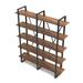 East Urban Home Lineberry 70.9" H x 60.9" W Etagere Bookcase, Metal in Black/Brown | 70.9 H x 60.9 W x 13.4 D in | Wayfair