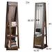 65''H Swivel Jewelry Armoire Cabinet Standing Jewelry Organizer with Full Length Mirror - 65''x 16''