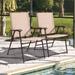 Patio Folding Sling Back Camping Deck Chairs (Set of 2)