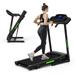 Foldable Treadmill with Incline, Electric Treadmill w/ Handrail Controls Speed, Pulse Monitor