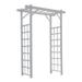 Dura-Trel Elmwood 22 x 57 x 85 Inch PVC Vinyl Outdoor Garden Patio Arbor, White - 26