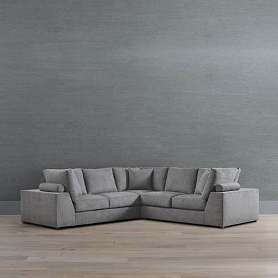 Declan Modular Collection - Right-Facing Sofa, Right-Facing Sofa in Fawn Oslo Performance Leather - Frontgate
