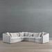 Pippa Modular Collection - Right-Facing Loveseat, Right-Facing Loveseat in Sky Velvet - Frontgate