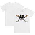 Toddler Tiny Turnip White Pittsburgh Pirates Hat Cross Bats T-Shirt