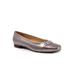 Wide Width Women's Harmony Dressy Flat by Trotters in Pewter (Size 7 1/2 W)