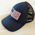 Columbia Accessories | Great Condition: Navy Blue Columbia Mesh Adjustable Ball Cap Pfg Fish Fl | Color: Blue | Size: Os