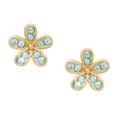 Kate Spade Jewelry | Kate Spade Gold Gleaming Gardenia Aquamarine Flower Earrings | Color: Blue/Gold | Size: Os