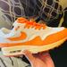 Nike Shoes | Air Max 1 Women’s Size 9.5 & Men’s Size 8 Brand New With Vintage Looking Sole | Color: Gray/Orange | Size: 9.5