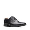Schnürschuh CLARKS "Tilden Plain", Herren, Gr. 40, schwarz (schwarz leather), Leder, elegant, Schuhe, Freizeitschuh, Halbschuh, Schnürschuh mit komfortablem Fußbett