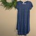 Lularoe Dresses | Lularoe Blue Carly Swing Dress: Size Xxs | Color: Blue/White | Size: Xxs