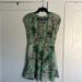 Zara Dresses | Fun And Flirty Tropical Mini Dress | Color: Green/White | Size: M