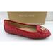 Michael Kors Shoes | Michael Kors Lillie Moccasin Flat Shoes Mini Mk Logo Crimson Red Size 7 | Color: Red | Size: 7