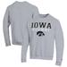 Men's Champion Gray Iowa Hawkeyes Alumni Logo Pullover Sweatshirt